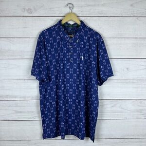 William Murray Bicycle Print Golf Polo Shirt XL